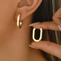 Silvia | Aros Argolla Rectangular