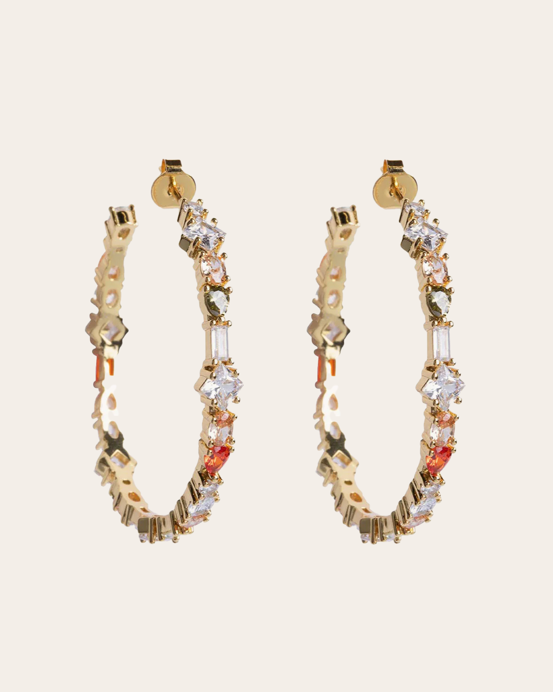 Aros Adriana Blush con Acabado Dorado