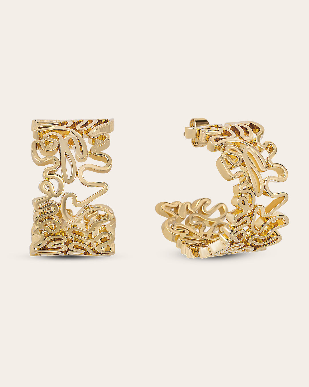 Aros Elvira con Acabado Dorado