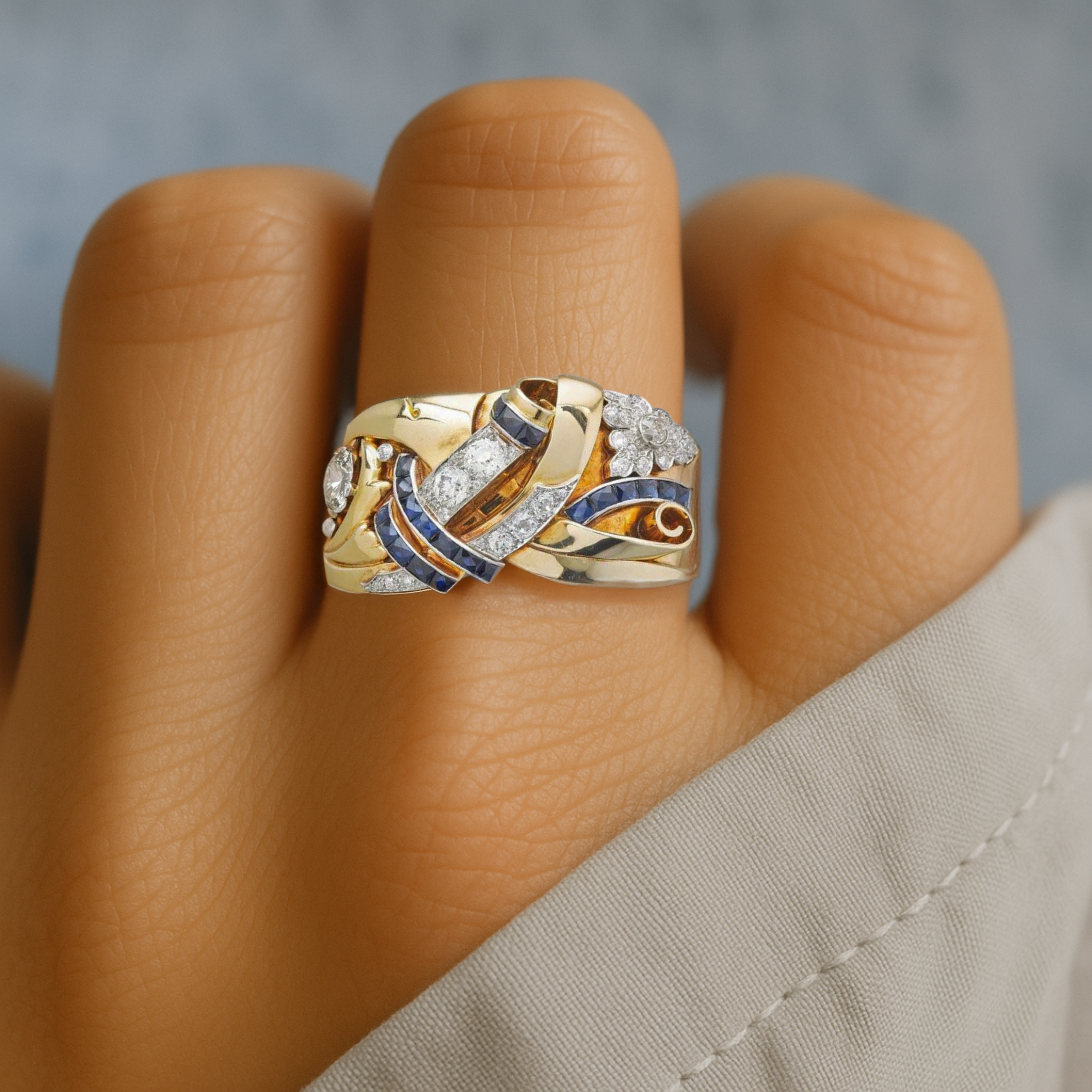 Beatriz | Anillo Art Deco