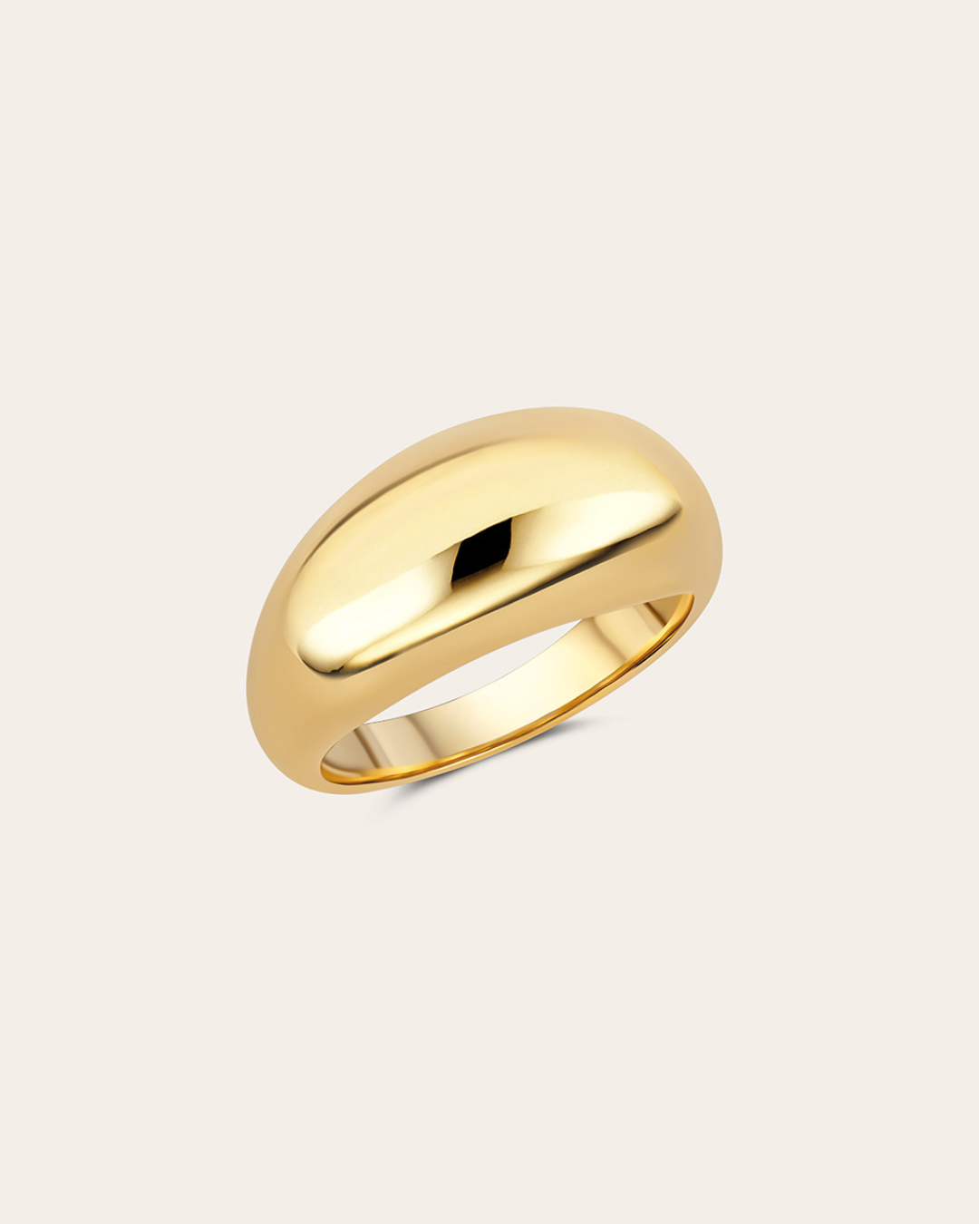 Anillo Clásico Elia con Acabado Dorado