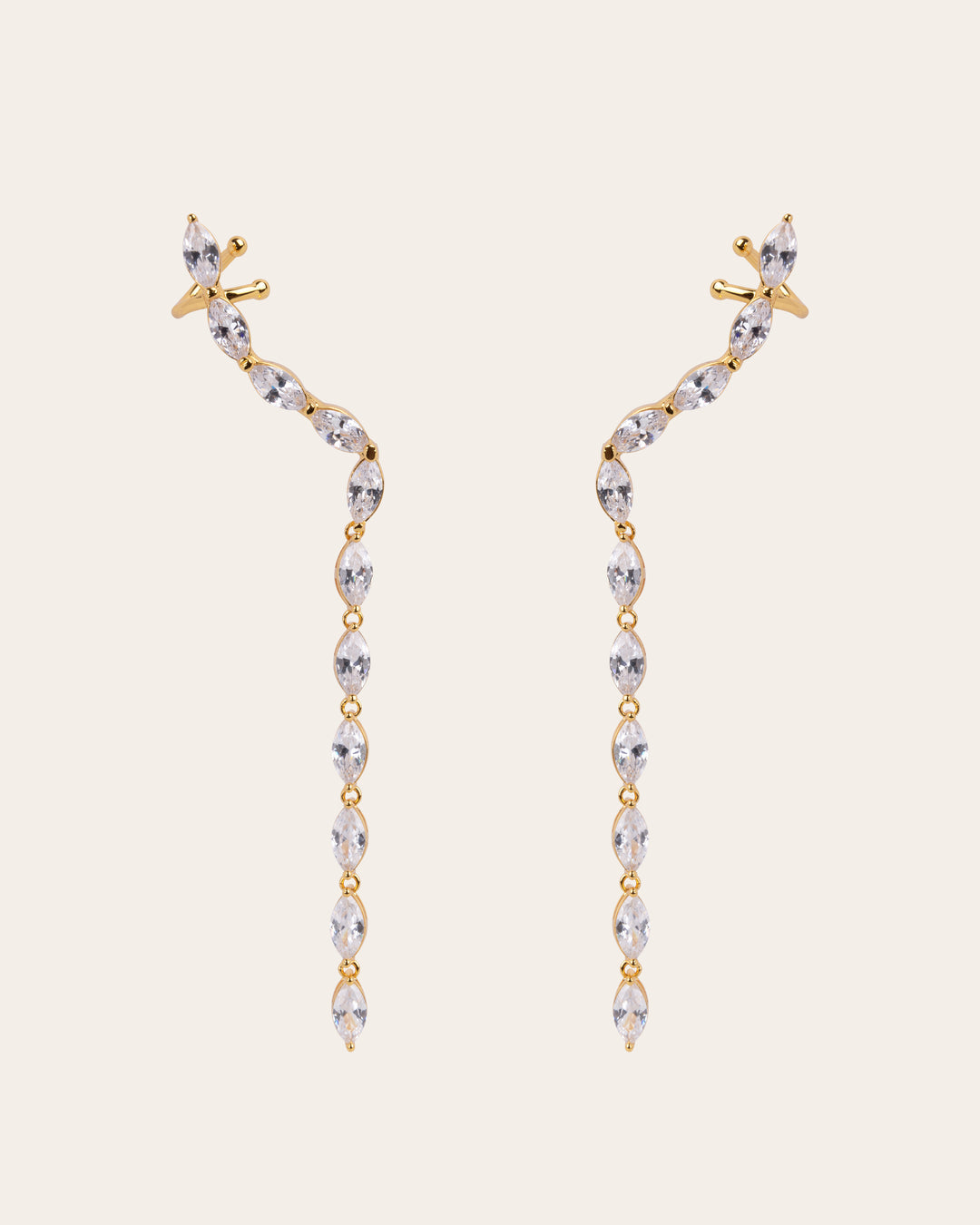 Aros Trepadores Freya con Acabado Dorado