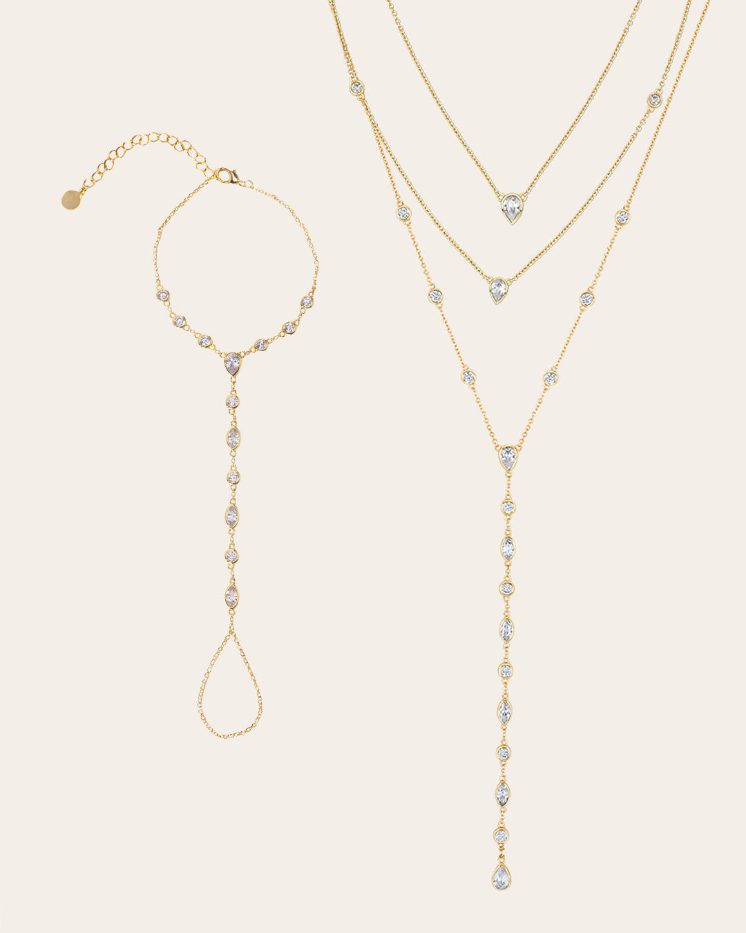 Conjunto Iconic Aurelia con Acabado Dorado