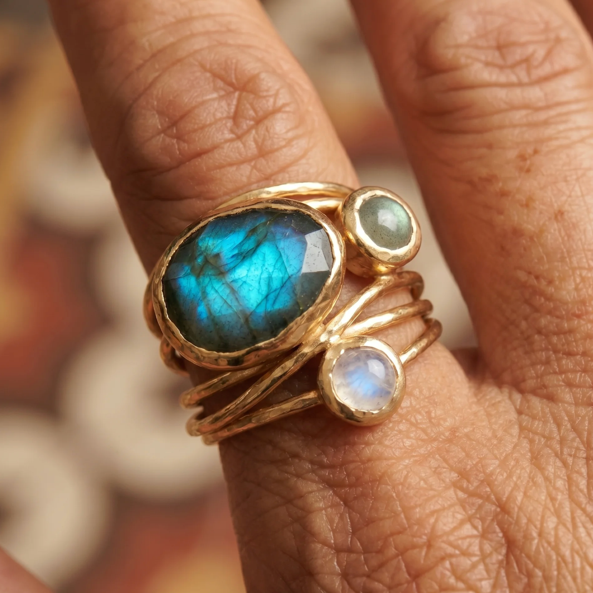 Aitana | Anillo Tres Piedras