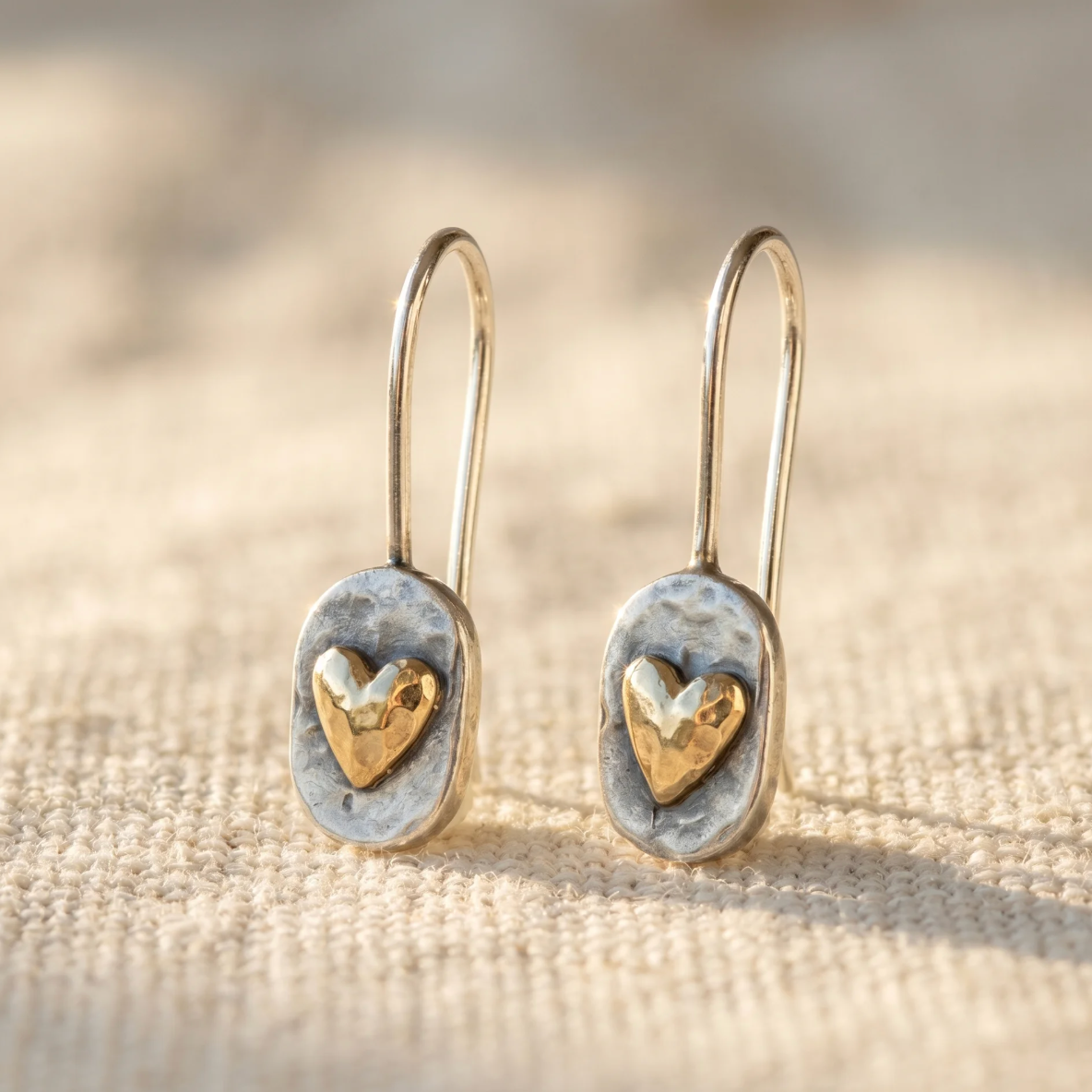 Morena | Aros Corazón Bicolor