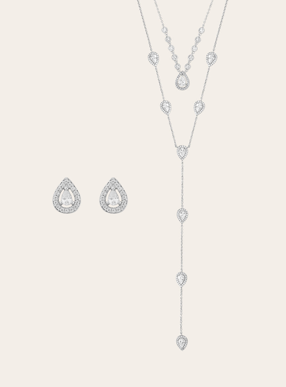 Conjunto Signature Carmen con Acabado Plateado