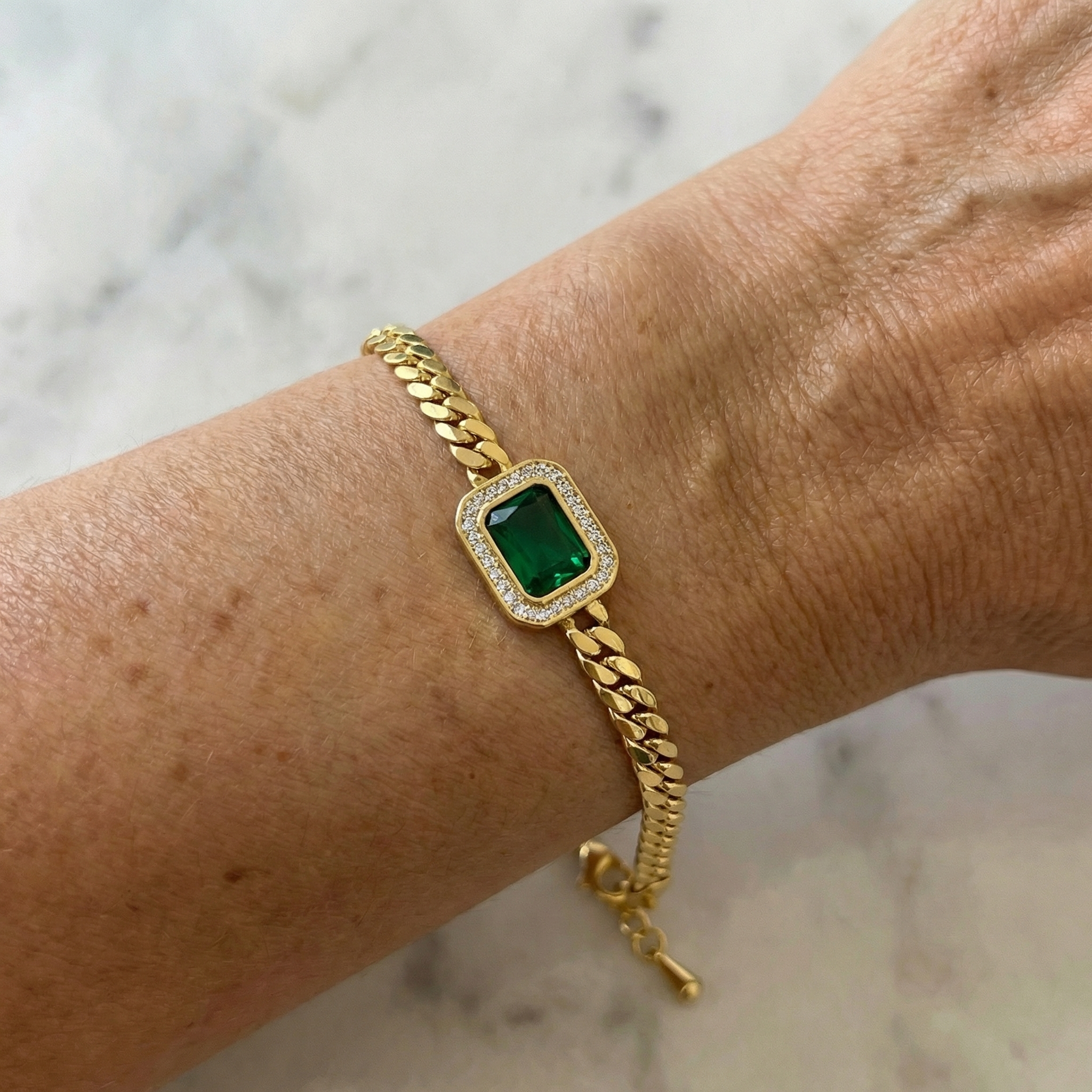 Victoria | Pulsera Cuban Halo
