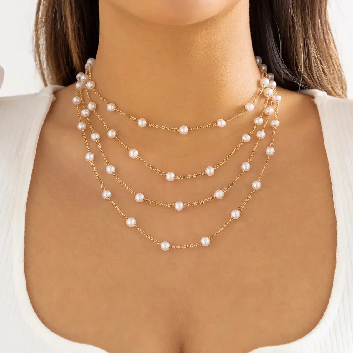 Romina | Collar Cuatro Capas