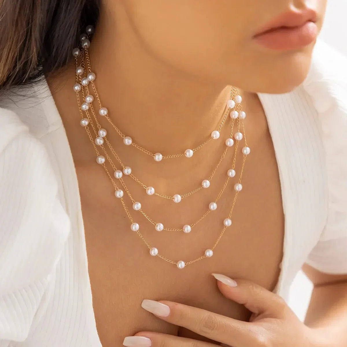Romina | Collar Cuatro Capas